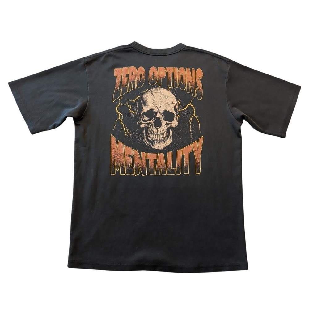 1ST PHORM Mens Black Graphic T Shirt 3XL 100% Cotton Zero Options Mentality NWT